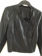 kunstleder bikerjacke schwarz