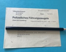 DDR Dokumente Polizeiliches Führungszeugnis 