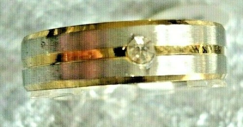 Edelstahl ring zirkonia stein - edelstahl,