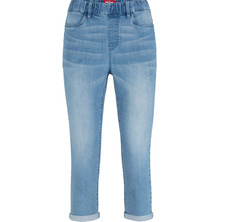 Damen Gummizug Jeans Capri