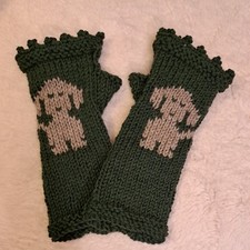 Bärbels Arm Stulpen Handschuhe Hunde  Geschenk Handarbeit Unikat 