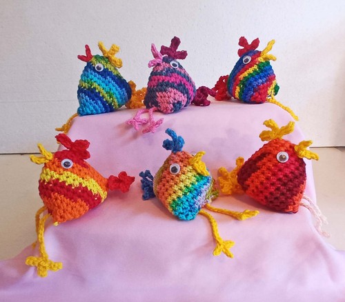 Lustige bunte hühner - lustige,