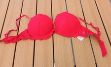 H&M Schalen BH Gr. 80 B Push-up BH verstellbare Träger 1 Strasssteinchen Spitze