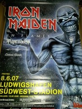 Iron Maiden Flames 2007 Signed 84cm Tour Konzert Plakat Concert Callejon Poster 