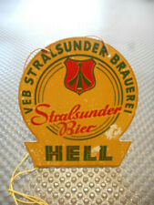 VEB Stralsunder Bier hell DDR Zapfhahnschild M621