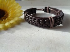 Echtes Leder Armband Cowride Cord Coconut Brown