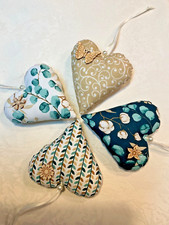 Herzen 4 tlg. ❤️ Tilda Landhaus Handarbeit Frühling Ostern Schmetterling Blume ❤