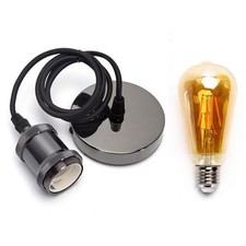 schwarze E27 Lampenfassung