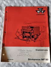 Massey Ferguson Strohpresse MF50 Ersatzteilliste traktor spare parts list K69