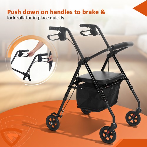 Rollator gehhilfe schwarz - rollator,