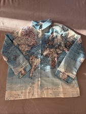 Damen Bluse   Weltkarte    Gr XL Entspricht 40/42