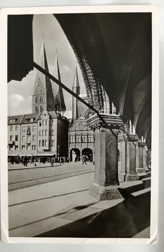 Vintage ansichtskarte 1951 - vintage,