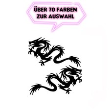 Aufkleber 2x Drache  Sticker