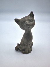 Figur Dekofigur Katze Gusseisen Grauguss 9 cm Nr.2  ms57