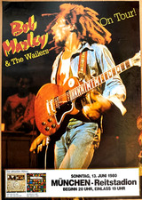 BOB MARLEY 1980 MÜNCHEN - orig. Concert Poster - Konzert Plakat - DIN A1 xx