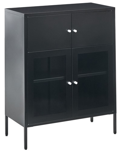 Metallvitrine mit türen und - 2,