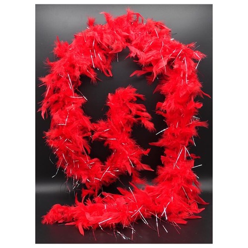 Feder boa rot silberfäden - boa, m.