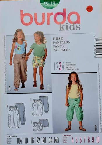 Schnittmuster burda kids 9519 - burda,