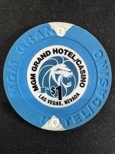 MGM GRAND Las Vegas CASINO POKER CHIP Jeton USA