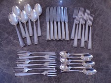 Bruckmann Modell SCHWABEN Vorspeisenbesteck 6 Personen 30 Teile Silber 90er TOP