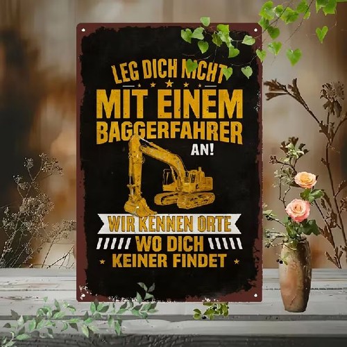 Blechschild leg dich nicht - blechschild,