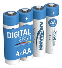 4x ANSMANN Digital NiMH Akku Mignon AA Typ 2850 (min. 2650mAh) HR6 5035092