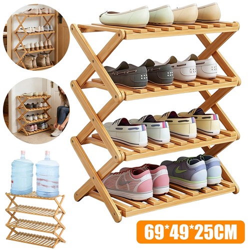 Bambus schuhablage schuhregal - schuhablage,