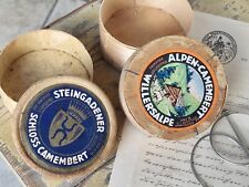 2 alte Käse Steingadener Camembert & Willersalpe  Schachteln Tante Emma Laden