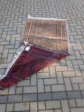 Teppich Handgewebt Orient Läufer Vintage Rot Muster 205x72 cm
