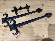 3 Stück große Gusseisen Tor Türscharniere Bauernhof Scheune Haus Landhaus Dekor 15 Zoll.