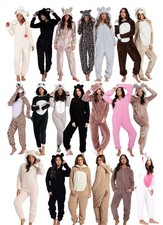 Damen Jumpsuit Overall Einteiler Freizeitanzug Hausanzug Tierkostüm Pyjama