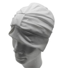 Fashy Schwimm Turban Stoff Zubehör Weiß 3473 Damen Badeaccessoire Kopfhaube