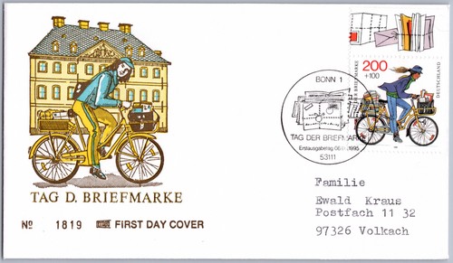 Brief sst tag der - der, briefmarke