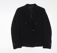 Costume National Damen schwarzes Sakko Blazer Größe 16 Knopf