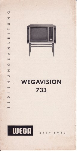 1961 wega vision 733 - 1961, tv
