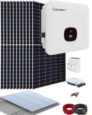 Solaranlage 5KW Komplettpaket PV Wechselrichter Growatt Hybrid 3-Phase 5000W