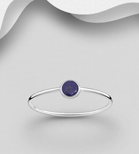 925 Sterling Silber Solitärring mit Lapis Lazuli – Edelsteinring – Echtsilber