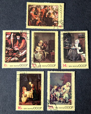 Russland Gemälde Kunst Galerie Bilder Maler Satz Briefmarke Stamp Timbre Sello