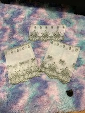 Bistro Scheibengardine Set Stickerei Gardine Landhaus Nostalgie ,Edel