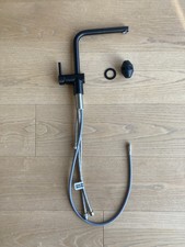 Küchenarmatur Schwarz, 360°Drehbar, Mischbatterie, Handbrause, Ausziehbar FRANKE