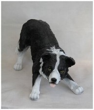 Gartenfigur border collie - border,