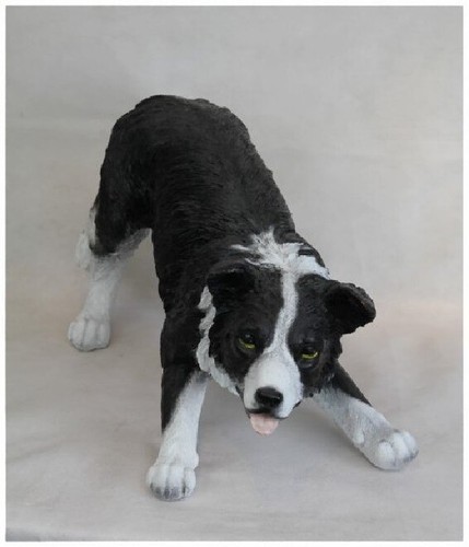 Gartenfigur border collie - gartenfigur,