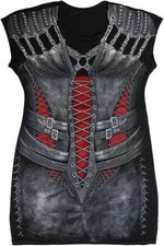 Schwarz Gothic Tunika