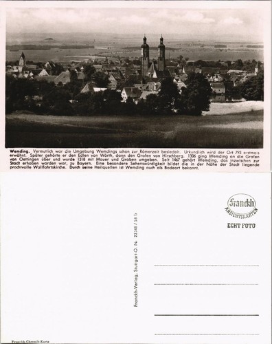 Ansichtskarte wemding stadt - ansichtskarte,