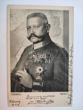 Postkarte AK  Hindenburg 1915  5 Pfennig DR Bahnpost Wohlfahrts Postkarte