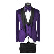 Slim Fit Herren Smoking Samt