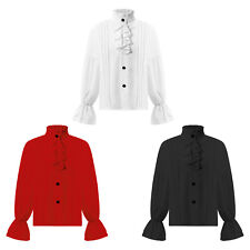 Jungen Mittelalterliche Piraten Kostüm Viktorianische Gothic Rüschen Shirt Top