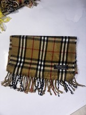 Burberry Schal 100% Lammwolle Kariert, Beige-braun Original Beliebt Designer