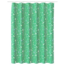IKEA Design green floral Duschvorhang,Shower Curtain Blumenmuster,180x200cm