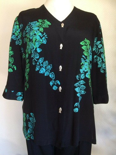 120 126 bluse schwarz - 120, mit